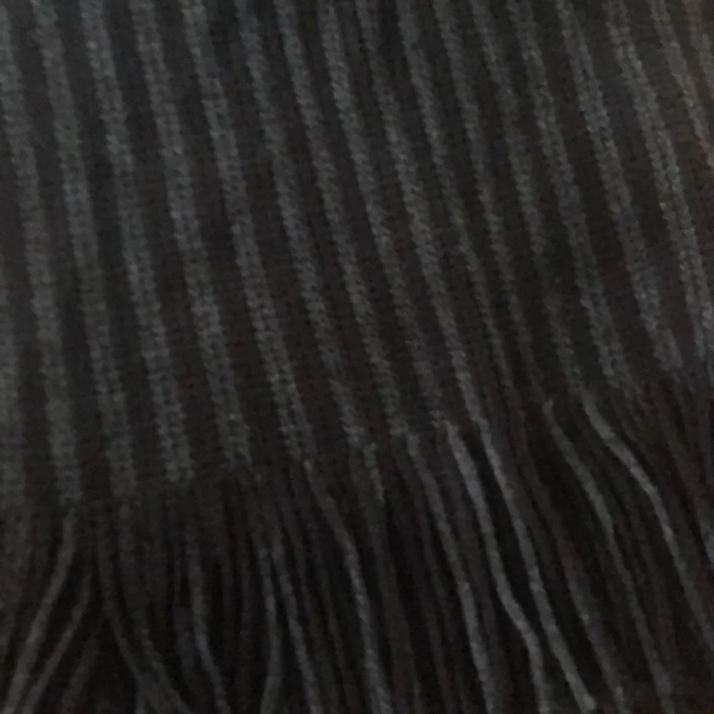 Michael Kors black and gray striped scarf unisex